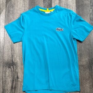 Lacoste Bright Aqua Crocodile Logo Tee